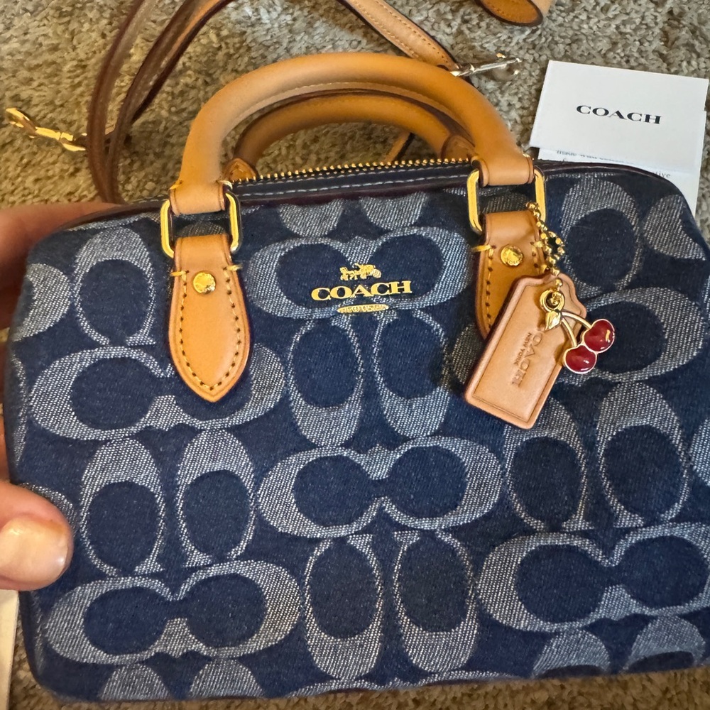 Coach denim mini Rowan